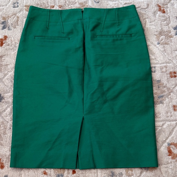J. Crew hunter green Number.2 pencil skirt Sz.0 - Picture 2 of 8